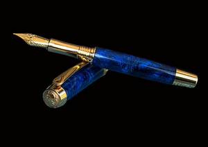 “Deep Sapphire” | Gold Fountain Pen | Highlander Collection