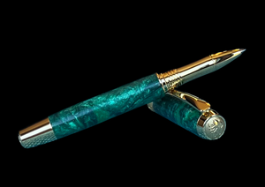 “Eternal Emerald” | Gold Rollerball Pen