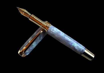 Mystic Opal Gold Fountain Pen | Handmade Luxury Pen | Schmidt #6 Nib | Made in Colorado | Highlander