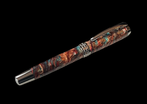 Highlander “Dragon Skin” | Black Titanium Handmade Rollerball Pen by Highlander