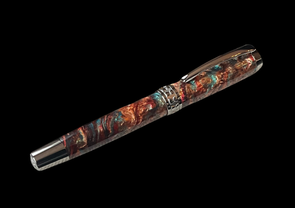 Highlander “Dragon Skin” | Black Titanium Handmade Rollerball Pen by Highlander