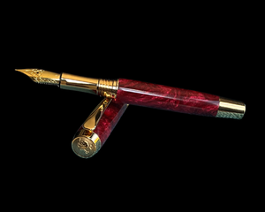 “Radiant Ruby” | Gold Fountain Pen | Highlander Collection