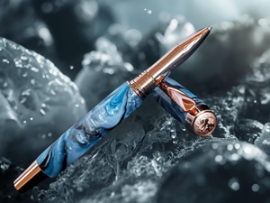 “North Atlantic” | Red Gold Rollerball Pen | Highlander Collection