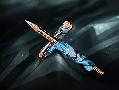 “North Atlantic” | Red Gold Rollerball Pen | Highlander Collection