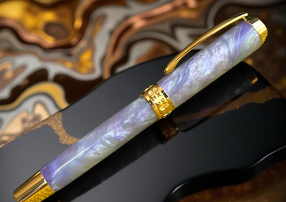 Amethyst Opal | Gold Rollerball Pen | Handcrafted in Colorado