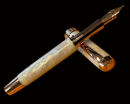 Pastel Opal | Red Gold Fountain Pen