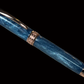 Blue Steel Red Gold Fountain Pen