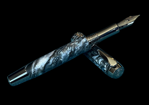 “Smoky Quartz” | Black Titanium Fountain Pen | Highlander Collection