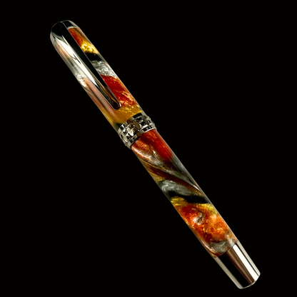 “En Fuego” | Black Titanium Fountain Pen | Highlander Collection