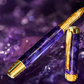 “Royal Amethyst” | Gold Rollerball Pen | Handmade Luxury Writing Instruments