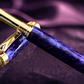 “Royal Amethyst” | Gold Rollerball Pen | Handmade Luxury Writing Instruments