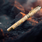 Molten Silver Ore | Black Titanium Fountain Pen | Highlander Dollection