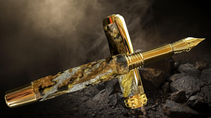 Molten Metals: Meteorite Gold | Gold Fountain Pen | Highlander Collection