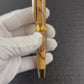 Certified Exotic Bethlehem Olivewood Gold Handmade Fountain Pen. Ink, Converter, Sleeve, & Box Included. Handcrafted in Colorado By Highlander Pen. [ML-FP-1120-03]