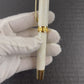 Elegant “Pearly White” Acrylic Handcrafted Gold Rollerball Pen, One of a Kind, Handmade in Colorado. Ink, Velvet Sleeve, & Pen Box Included.