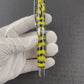 Black Titanium “Lemon Zebra” Handmade Rollerball Pen. One of a Kind. Handcrafted in Colorado. Ink, Box & Sleeve Included, by Highlander Pen. [ML-RB-1207-01]