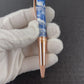 Rose Gold "Wintermint" Handmade Glasgow Ballpoint Pen. One of a Kind, Handcrafted by Highlander Pen in CO. Box, Ink, & Sleeve Included. [ML-BP-1202-02]