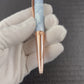 Rose Gold "Stratus" Handmade Glasgow Ballpoint Pen. One of a Kind, Handcrafted by Highlander Pen in CO. Box, Ink, & Sleeve Included. [ML-BP-1210-02]