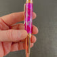 Rose Gold "Wisteria Hysteria" Handmade Glasgow Ballpoint Pen. One of a Kind, Handcrafted by Highlander Pen. Box, Ink, & Sleeve Included. [ML-BP-1212-02]