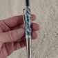 Elegant Blue/Pearl | Polished Chrome Glasgow Ballpoint Pen |  Handcrafted In Colorado
