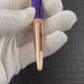 Rose Gold "Grape Zebra" Handmade Glasgow Ballpoint Pen. One of a Kind, Handcrafted by Highlander Pen in CO. Box, Ink, & Sleeve Included. [ML-BP-1205-04]