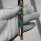 Elegant “Bright Swirls” Handcrafted Gold Rollerball Pen, One of a Kind, Handmade in Colorado. Ink, Velvet Sleeve, and Pen Box Included.