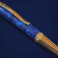Red Gold "Deep Sapphire" | Handmade Glasgow Ballpoint Pen - The Perfect Gift