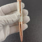 Red Gold "Pearly Opal" Handmade Glasgow Ballpoint Pen. One of a Kind, Handcrafted by Highlander Pen in CO. Box, Ink, & Sleeve Included. [ML-BP-1123-01]