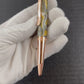 Rose Gold "24K Zebra" Handmade Glasgow Ballpoint Pen. One of a Kind, Handcrafted by Highlander Pen in CO. Box, Ink, & Sleeve Included. [ML-BP-1130-04]