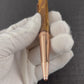 Rose Gold Exotic Bethlehem Olivewood Handmade Ballpoint Pen. One of a Kind, Handcrafted by Highlander Pen in CO. Box, Ink, & Sleeve Included. [ML-BP-1125-01]