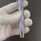 Black Titanium “Amethyst Opal” Handmade Fountain Pen, One of a Kind. Ink, Converter, Box & Sleeve Included. Handcrafted By Highlander Pen. [ML-FP-1219-01]