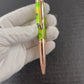 Rose Gold "Striking Green" Handmade Glasgow Ballpoint Pen. One of a Kind, Handcrafted by Highlander Pen in CO. Box, Ink, & Sleeve Included. [ML-BP-1130-01]