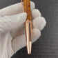 Rose Gold Exotic Thuya Burl Wood Handmade Glasgow Ballpoint Pen. One of a Kind, Handcrafted by Highlander Pen. Box, Ink, & Sleeve Included. [ML-BP-1212-03]