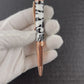 Rose Gold "White Zebra" Handmade Glasgow Ballpoint Pen. One of a Kind, Handcrafted by Highlander Pen in CO. Box, Ink, & Sleeve Included. [ML-BP-1205-01]