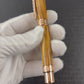 Exotic Bethlehem Olivewood Edinburgh Rose Gold Handmade Fountain Pen. Ink, Converter, Sleeve & Box Included. Handcrafted by Highlander Pen. [ML-FP-1120-05]