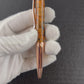 Rose Gold "Tiger’s Eye" Handmade Glasgow Ballpoint Pen. One of a Kind, Handcrafted by Highlander Pen in CO. Box, Ink, & Sleeve Included. [ML-BP-1212-04]